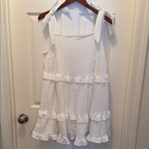 ASOS White Textured Mini Dress